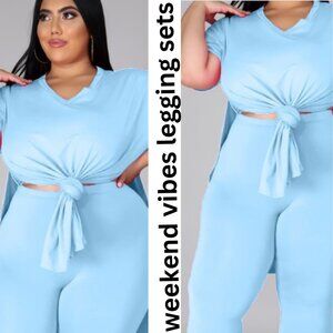 Weekend Vibes Legging Sets  Baby blue, Plus size 3x